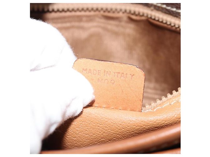 Céline Celine Vintage Macadam Canvas and Leather Marrone - vista 7