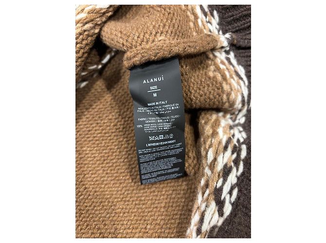 Autre Marque Suéter de punto Fair Isle Alainu Castaño Negro Blanco - vista 4