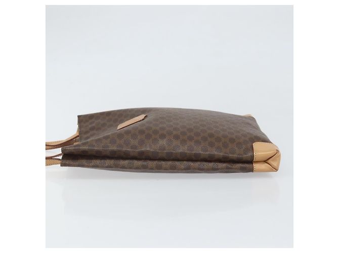 Céline Celine Vintage Macadam Canvas and Leather Marrone - vista 4