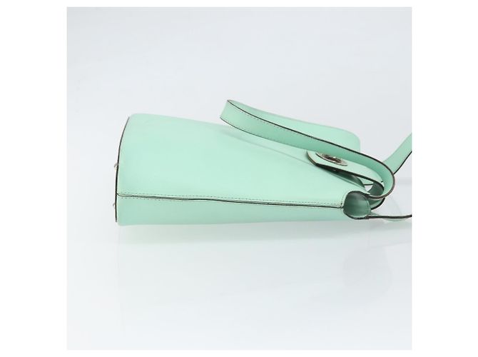 Céline Borsa a mano in pelle con logo circolare Celine Verde - vista 3