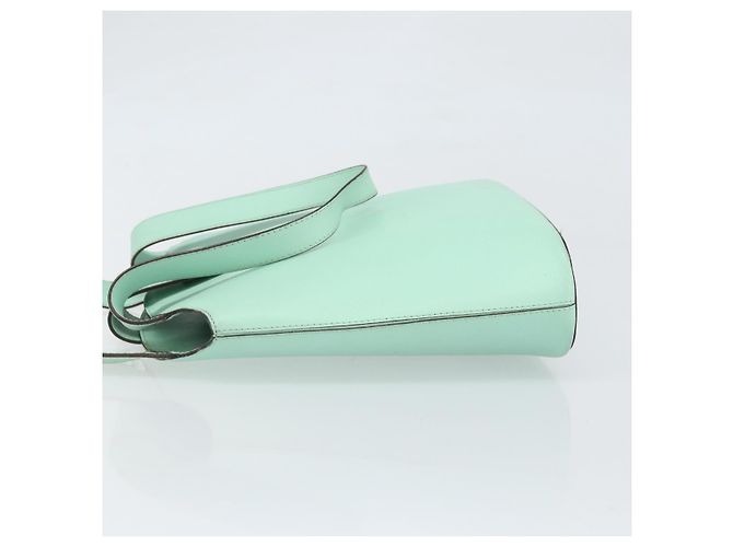 Céline Borsa a mano in pelle con logo circolare Celine Verde - vista 4