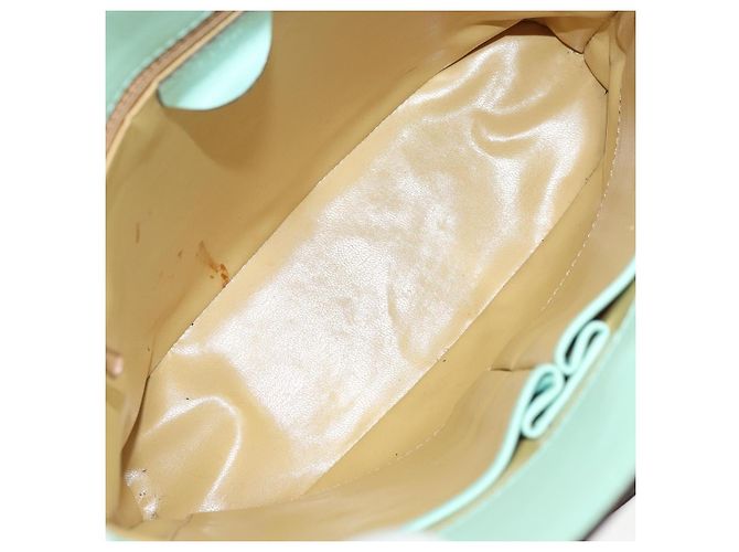 Céline Borsa a mano in pelle con logo circolare Celine Verde - vista 5