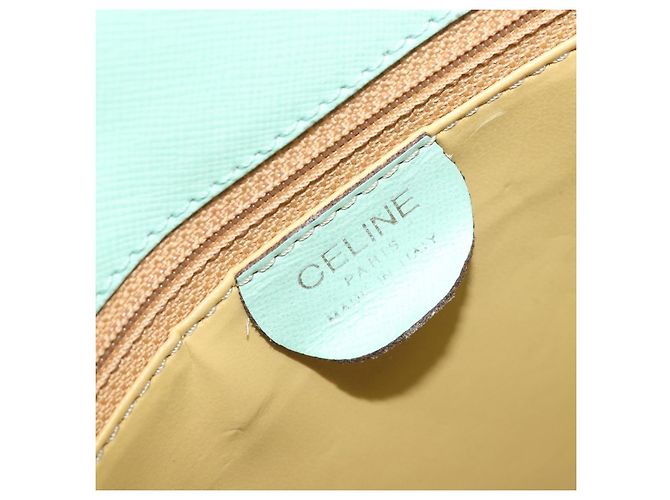 Céline Borsa a mano in pelle con logo circolare Celine Verde - vista 6
