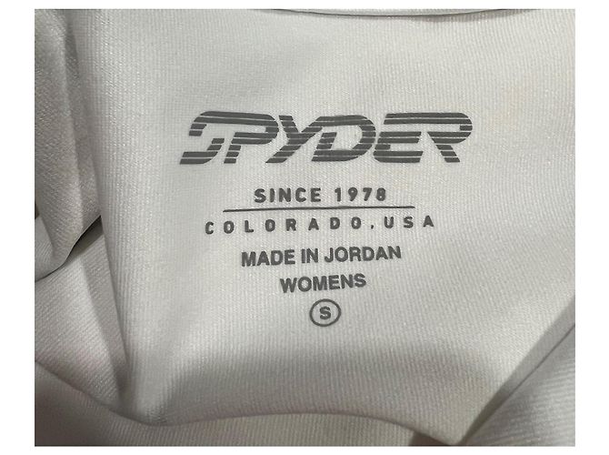 Autre Marque Spyder Skitop weiß mit Skifahrer Print Größe S - Ansicht 8