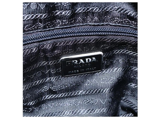 Borsa Tote PRADA in nylon verde argento Auth fm5147 - vista 16