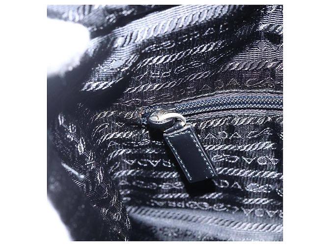 Borsa Tote PRADA in nylon verde argento Auth fm5147 - vista 20