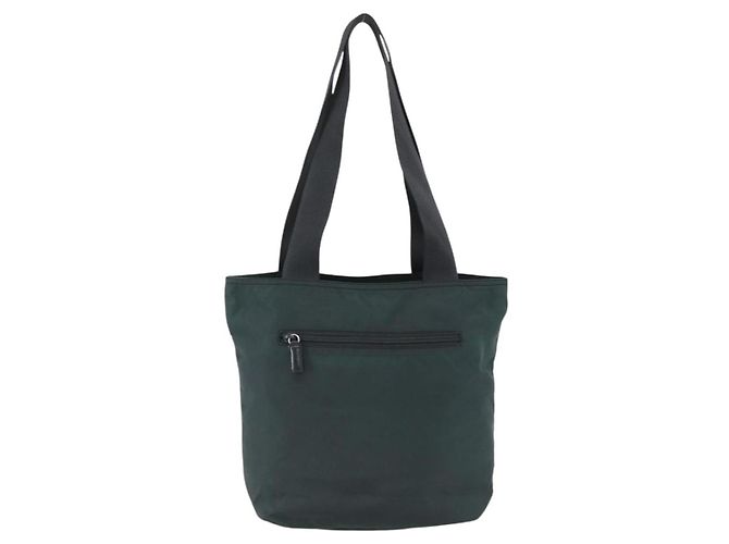 Borsa Tote PRADA in nylon verde argento Auth fm5147 - vista 3