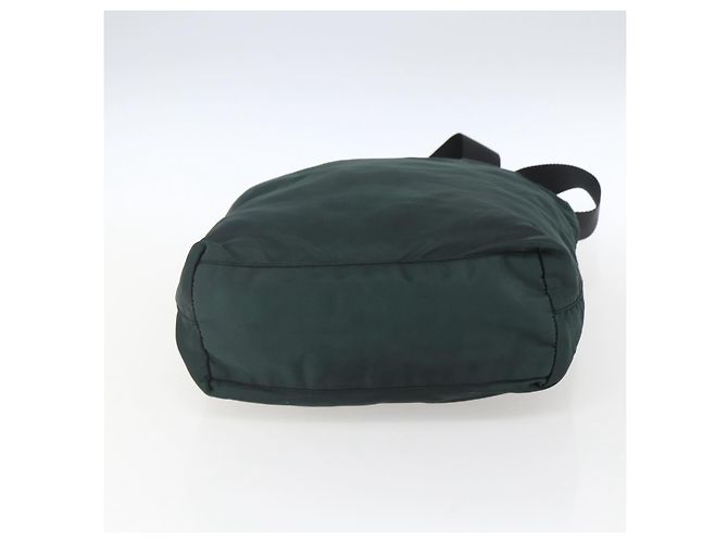Borsa Tote PRADA in nylon verde argento Auth fm5147 - vista 9