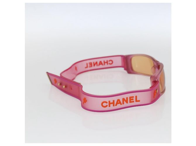 Occhiali da sole CHANEL in gomma rosa CC Auth 165731V - vista 4