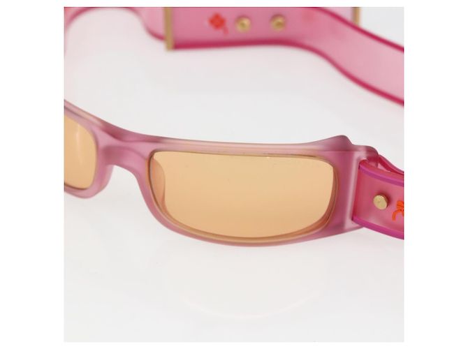 Occhiali da sole CHANEL in gomma rosa CC Auth 165731V - vista 7