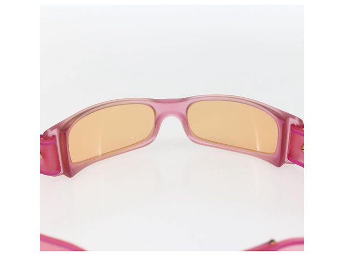 Occhiali da sole CHANEL in gomma rosa CC Auth 165731V - vista 8