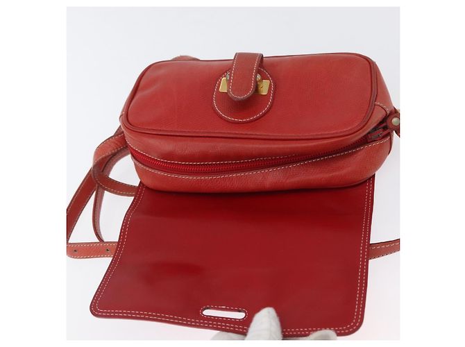 Borsa a Spalla LOEWE in Pelle Rossa e Oro Auth ep13468 Rosso D'oro - vista 10
