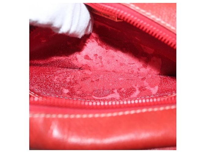 Borsa a Spalla LOEWE in Pelle Rossa e Oro Auth ep13468 Rosso D'oro - vista 12