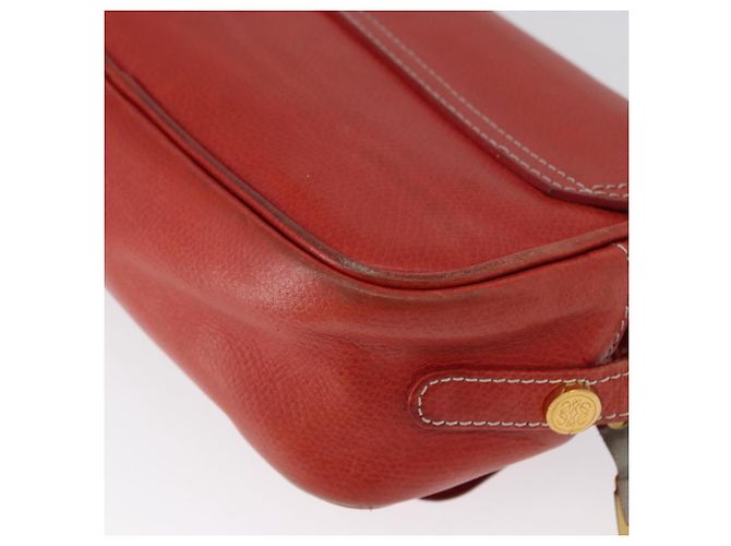 Borsa a Spalla LOEWE in Pelle Rossa e Oro Auth ep13468 Rosso D'oro - vista 17