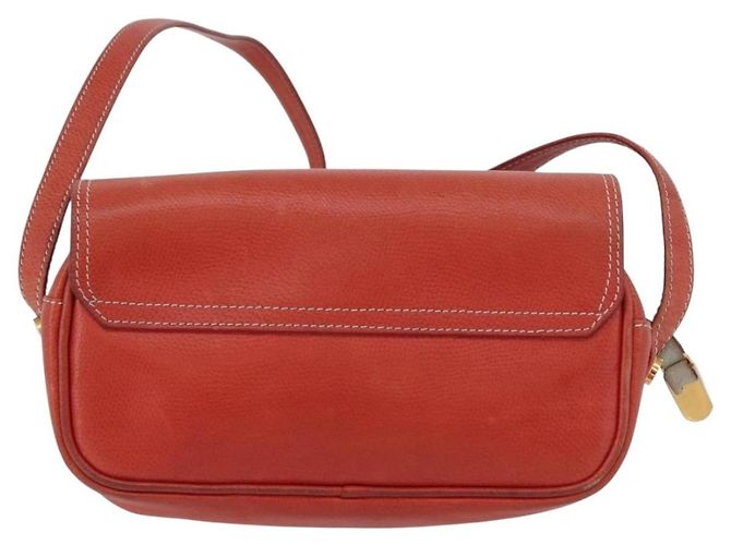 Borsa a Spalla LOEWE in Pelle Rossa e Oro Auth ep13468 Rosso D'oro - vista 2