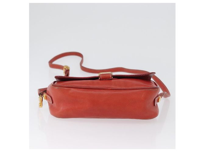 Borsa a Spalla LOEWE in Pelle Rossa e Oro Auth ep13468 Rosso D'oro - vista 5