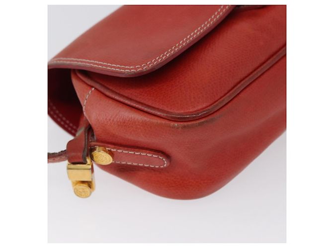 Borsa a Spalla LOEWE in Pelle Rossa e Oro Auth ep13468 Rosso D'oro - vista 8