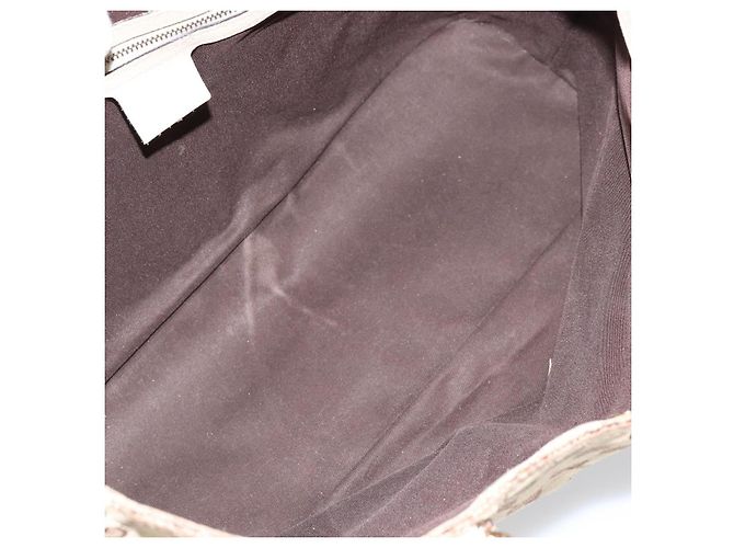 Borsa a mano in tela GG Gucci Beige Oro 07198 Auth 172295 - vista 18