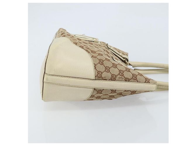Borsa a mano in tela GG Gucci Beige Oro 07198 Auth 172295 - vista 4