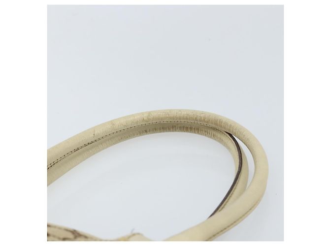 Borsa a mano in tela GG Gucci Beige Oro 07198 Auth 172295 - vista 8