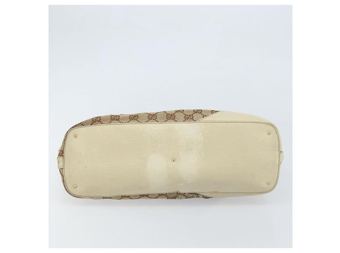Borsa a mano in tela GG Gucci Beige Oro 07198 Auth 172295 - vista 9
