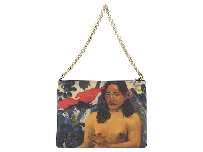 LOUIS VUITTON Celty Pochette Plat Pouch Koons Rubens M64617 LV Auth 170658SAM Multicolor - vista 2