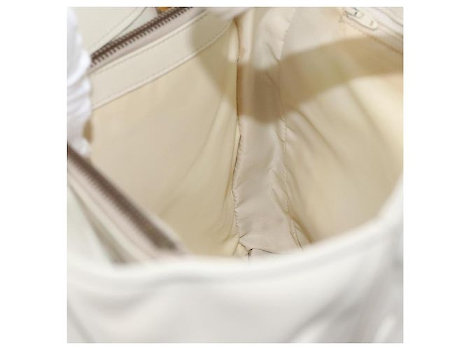 Céline Borsa a mano CELINE in pelle bianca e oro Auth mr2081 Bianco D'oro - vista 18