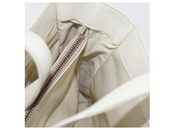 Céline Borsa a mano CELINE in pelle bianca e oro Auth mr2081 Bianco D'oro - vista 21