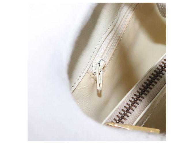 Céline Borsa a mano CELINE in pelle bianca e oro Auth mr2081 Bianco D'oro - vista 22