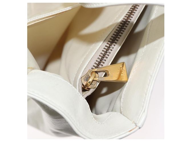 Céline Borsa a mano CELINE in pelle bianca e oro Auth mr2081 Bianco D'oro - vista 24