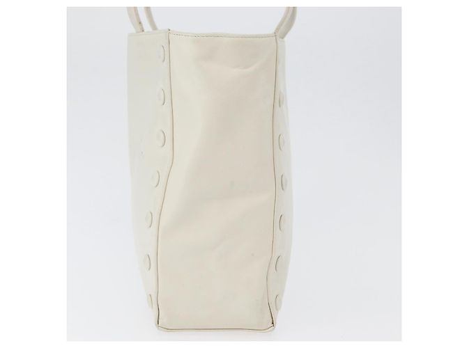 Céline Borsa a mano CELINE in pelle bianca e oro Auth mr2081 Bianco D'oro - vista 4