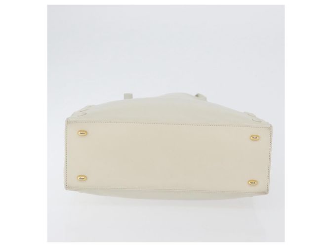 Céline Borsa a mano CELINE in pelle bianca e oro Auth mr2081 Bianco D'oro - vista 9