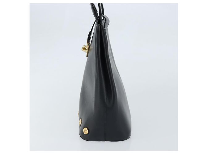 Borsa Tote Salvatore Ferragamo in pelle nera e oro Auth 172187 Nero D'oro - vista 4