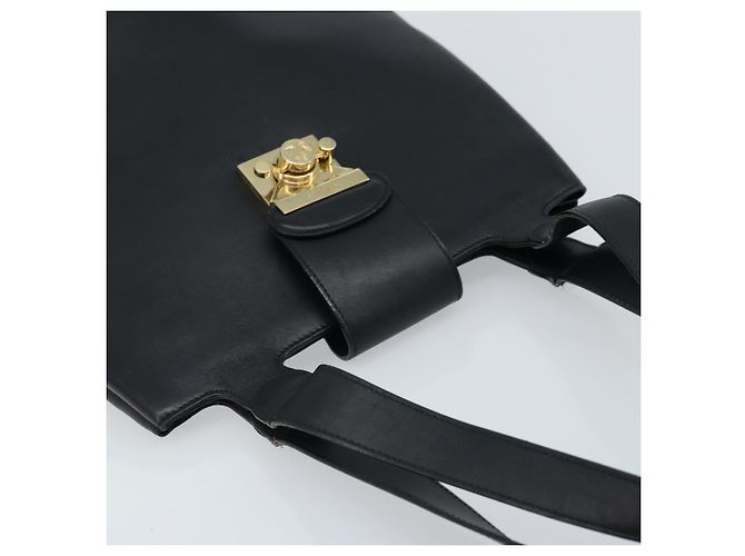 Borsa Tote Salvatore Ferragamo in pelle nera e oro Auth 172187 Nero D'oro - vista 6