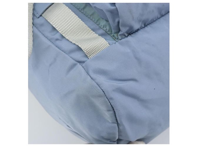 PRADA Backpack Nylon Light Blue Silver Auth BA10351 Silvery - view 13
