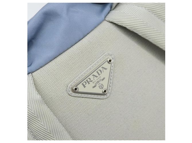 PRADA Backpack Nylon Light Blue Silver Auth BA10351 Silvery - view 16