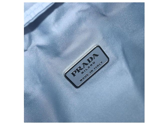 PRADA Backpack Nylon Light Blue Silver Auth BA10351 Silvery - view 21