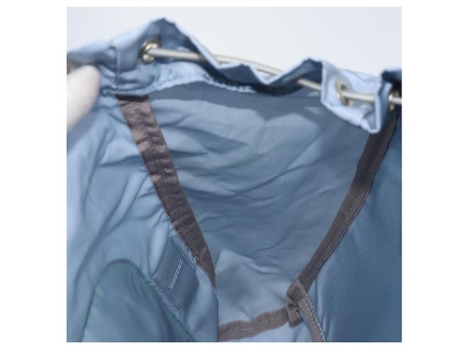 PRADA Backpack Nylon Light Blue Silver Auth BA10351 Silvery - view 24