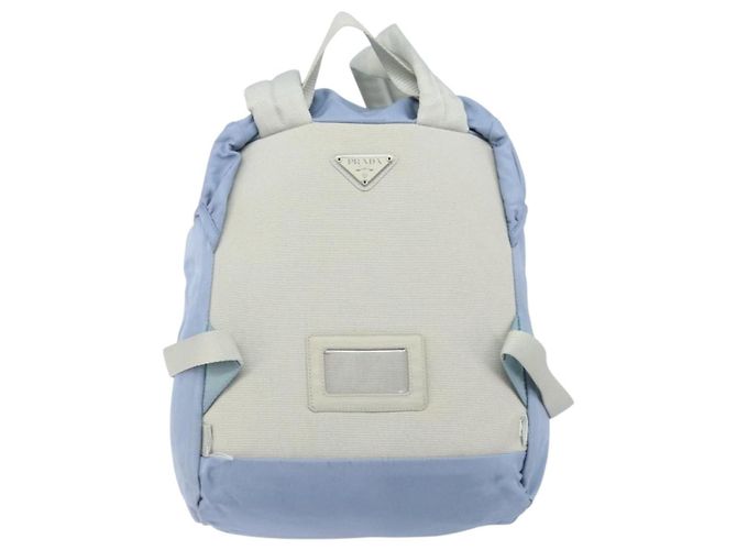 PRADA Backpack Nylon Light Blue Silver Auth BA10351 Silvery - view 3