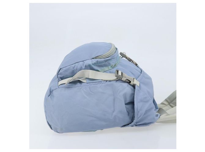 PRADA Backpack Nylon Light Blue Silver Auth BA10351 Silvery - view 4