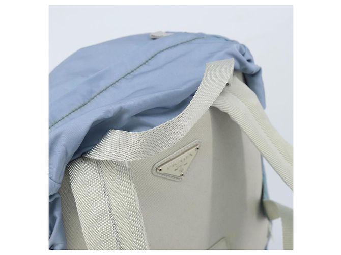 PRADA Backpack Nylon Light Blue Silver Auth BA10351 Silvery - view 7