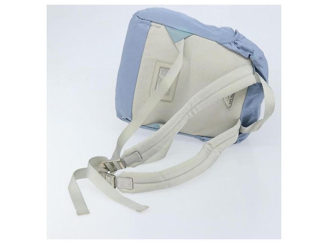PRADA Backpack Nylon Light Blue Silver Auth BA10351 Silvery - view 9