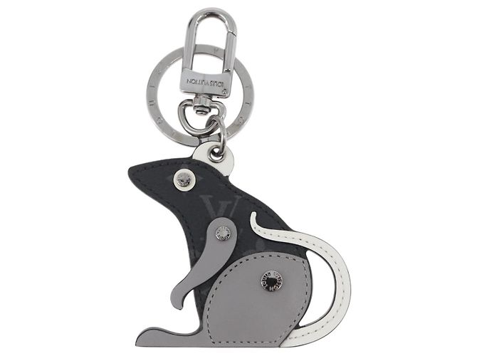 LOUIS VUITTON Monogram Eclipse Portachiavi LV Rat Charm M68835 LV Auth 170848M Monogramma - vista 2