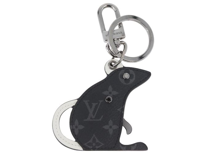 LOUIS VUITTON Monogram Eclipse Portachiavi LV Rat Charm M68835 LV Auth 170848M Monogramma - vista 6
