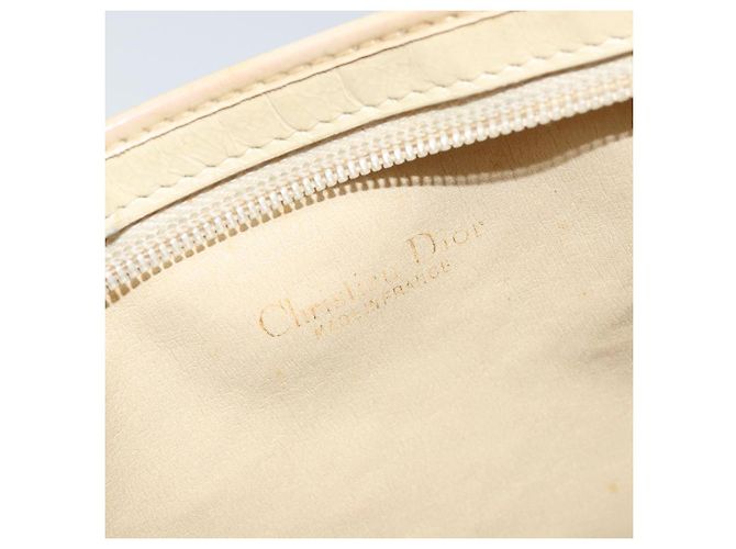 Borsa a Spalla in Tela Trotter Christian Dior Beige Oro Auth 172239 D'oro - vista 16
