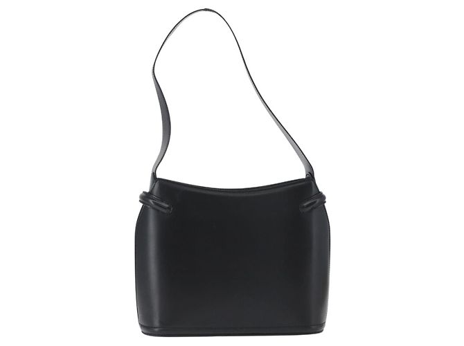 BALLY Schultertasche aus Leder Schwarz Gold Auth 173492 Golden - Ansicht 3