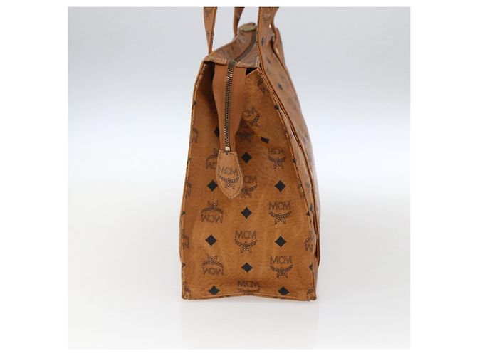 Borsa Tote MCM Logogram Vicetos PVC Marrone Oro Auth 172274 D'oro - vista 5