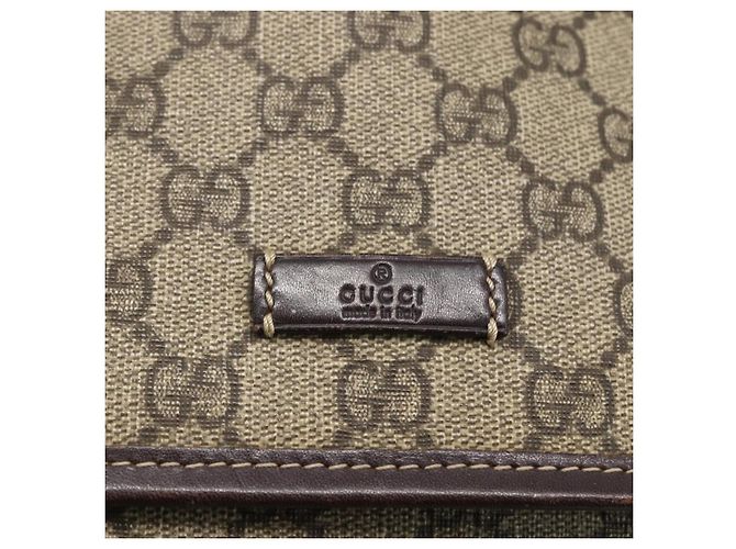 Gucci Borsa a Spalla GG Supreme PVC Beige Oro 223666 Auth am10708 D'oro - vista 14