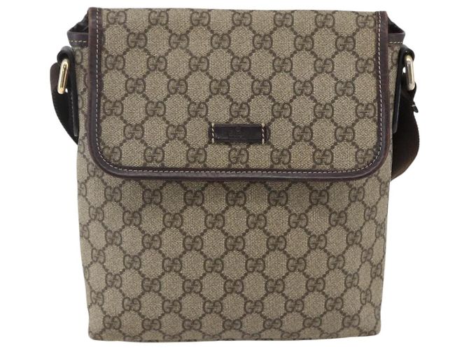 Gucci Borsa a Spalla GG Supreme PVC Beige Oro 223666 Auth am10708 D'oro - vista 2