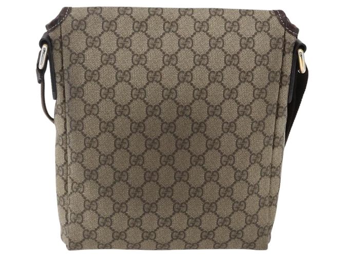 Gucci Borsa a Spalla GG Supreme PVC Beige Oro 223666 Auth am10708 D'oro - vista 3